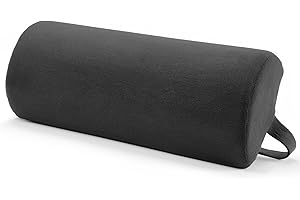 Oule GmbH Lordosenstütze Rückenkissen Lendenkissen Lordosekissen Für Auto Oder Office aus Visco-Memory Foam Orthopädisch in Schwarz inkl. verstellbarem Gurt (42×18×10 cm) (Schwarze)