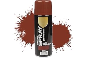Etrexonline Pintura Spray Multicolor Profesional 400ml Adecuado Metal Madera y Plástico - Color Marrón (Paquete de 1)