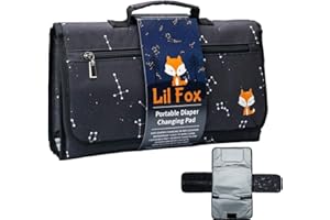 ORTUH Portable Nappy Changing Mat, Baby Travel Changing Mat with Storage Pockets Waterproof Foldable & Newborns,