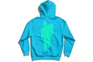 ROCKSAX Billie Eilish Sweat-Shirt À Capuche Logo and Blohsh Nouveau Officiel Neon Bleu