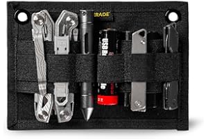 VIPERADE PL10 EDC Insert Elastic Panel, Mini EDC Organizador de Accesorios de Tablero con Gancho, Organizador Elástico para Mochila, Organizador Modular Táctico para Equipos EDC