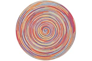 OCEANLEND Runde Tischmatte, 30 cm, mit hitzebeständigen und rutschfesten Eigenschaften, waschbares Baumwoll-Design für den Esstisch zu Hause (Farbe)