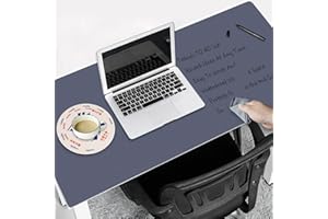 ZHIDIAN Desk Mat Large Waterproof Desk Protector Pad Writable Desk Pad Mouse Mat Non-Slip Laptop Desk Mat for Gaming Study Office (Dark Grey, 80x40cm)