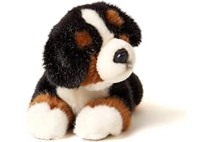 Uni-Toys - Berner Sennenhund valp, liggande – 24 cm (längd) – plyschhund, husdjur – plyschdjur, gosedjur