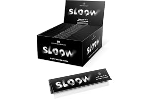 Polyflame 5 x 10 x 20 x 50 x 32 ark cigarettpapper King Size Slim Black cigaretter papper Rolling Paper Sloow Box tunna longpapper Sloow 63 (50 x häftapparater – 1600 ark bux)
