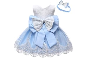 LZH Vestido de Encaje para Niñas Bebés Vestidos de Fores de Bowknot Concurso de Bodas Bautizo Bautizo Vestido de Tutú 0-24 Meses