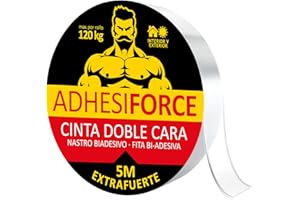 NOU PRIME 5 Metros Cinta Doble Cara Extrafuerte Transparente y Reutilizable Resistente Al Agua, cinta Nano Tape. Cinta Adhesiva Doble Cara Extrafuerte Adhesivo Doble Cara Extrafuerte celo doble cara