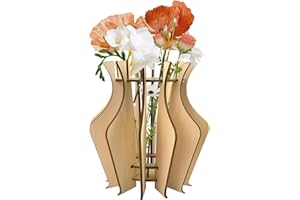 BAIEYE Wazon z kwiatami, wazon do bloków do budowy sztucznych roślin, Jigsaw, 20 cm, niepowtarzalny styl