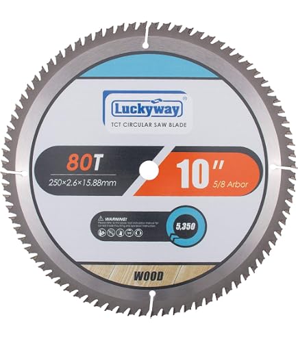 Oshlun SBP-100080 10-Inch 80 Tooth MTCG Saw Blade with 5/8-Inch Arbor for Plastics Oshlun SBP-100080 10-Inch 80 Tooth MTCG Saw Blade with 5/8-Inch Arbor for Plastics