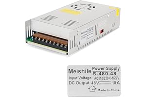 MEISHILE DC 48V 10A 480W Alimentazione Elettrica Trasformatore 110/220V AC to DC 48V 480 Watt Interruttore di Alimentazione Di Tensione Adattatoretori Quadri elettrici Scatole decadi Sensori