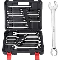 SK Ringmaulschlüssel-Set 42-tlg. – Metrisch & SAE, SuperChrom | Für Profis & Heimwerker, Mit Rolltasche