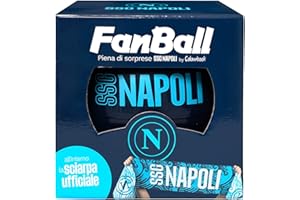 Colourbook Napoli - FanBall Box Sorpresa Cancelleria, Prodotti Ufficiali SSC Napoli, Include Evidenziatore, Block Notes, Temperino, Penna a Scatto, Sciarpa Ufficiale, (Blu Navy)