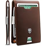 TRAVANDO ® Geldbeutel mit Geldklammer Zurich - 11 Kartenfächer - TÜV geprüft - Slim Design - RFID Schutz - Kleines Münzfach -