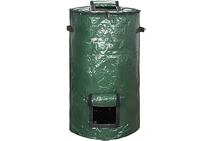 Jeanny Outdoor Compost Bin With Lid Garden Compost Bins Environmental Reusable Ferment Waste Disposal Compost Bags For Kitchen Garden Yard Lawn 35x60cm
