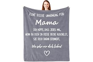 Aellowet Geschenke für Mama Weihnachten, Geburtstagsgeschenk für Mama - Umarmung Decke, Mama Geschenk von Tochter Sohn, Beste Mama Geschenk, Mutter Tochter Geschenk