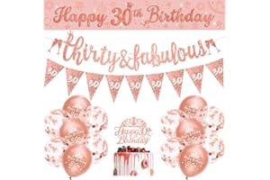 Womens 30th Birthday Decorations Rose Gold 30th Rose Gold Birthday Decorations Women Happy 30th Birthday Decorations by RichMoho