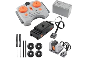 guobinZH Power Functions Set di Motori Elettrici con Telecomando Scatola Della Batteria Compatibile con Molti Modelli Fai da Te Accessori per la Modifica Delle Ferrovie