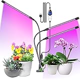 Aerb Pflanzenlampe LED, 48W Pflanzenlicht Pflanzenleuchte Wachstumslampe Vollspektrum 3 Beleuchtungsmodi 6 Lichtstärken Wachs