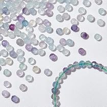 NBEADS Fluoritperlen – 2 Stränge, Ca. 2 Mm, Facettiert & Naturfarben Für Schmuck & DIY