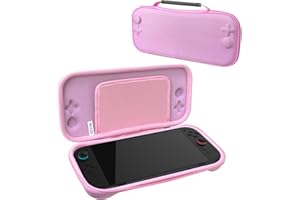 Hermitshell Hard Travel Case für Nintendo Switch 2 Controller (Nur Fall) (Größe: Klein/Groß) (rosa, Klein)