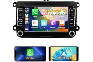 UUTOUIOI Radio Samochodowe z Bezprzewodowym Carplay Android Auto dla Volkswagen Beetle Tiguan Passat Golf Polo Jetta Seat Skoda, Android 13 7-calowy ekran Dotykowy Jednostka Glówna z GPS WiFi Bluetooth FM