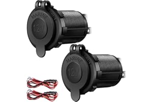 ZHSMS Cigarette Lighter Socket Car Marine Motorcycle ATV RV Lighter Socket Power Outlet Socket Receptacle 12V Waterproof Plug by