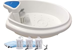 CHI-ENTERPRISE Hydrosana bain d'électrolyse des pieds blanc d'Artland avec 3 serpentins, cuillère doseuse