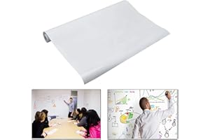 Gearmax Tableau Noir Autocollant Amovible pour l'école & Home Chalk Tableau Noir Autocollant 200 X 45cm (Blanc)