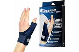 Actesso Neoprenowy stabilizator kciuka Spica - szyna pomaga złagodzić ból i kontuzje kciuka, zapalenie ścięgna nadgarstka, de Quervaina i skręcenia. Dostępne w lewo lub w prawo (Lewo, Niebieski)