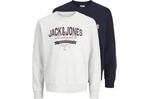 JACK & JONES herr Jjelogo Sweat Crew 2 Col Ss26 2pk Mp Jjelogo Sweat Crew 2 Col Ss26 2Pk Mp (2-pack)
