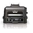 Ninja Woodfire Pro XL Electric Grill and Smoker with Thermometer, BBQ and Outdoor Air Fryer 4-in-1 with Smart Cook System and Woodfire Pellets, Portable, Grey/Black, OG850EU