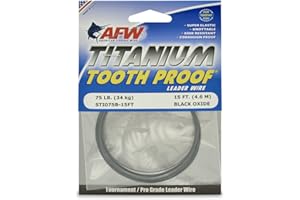 AMERICAN FISHING WIRE AFW Titanium Tooth Proof, Single Strand Leader Wire