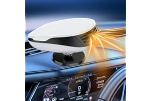 COMBLU Calentador de coche, calentador de coche de 12 V 150 W, calentador de coche portátil, descongelador de coche con refrigeración y calefacción 2 en 1, descongelador de parabrisas con base