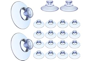 SUWIWKKOA Clear Suction Cups 4.5 cm PVC Plastic Sucker without Hooks Window Suckers for Glass Suction Cups for Glass Table Tops Window Suckers Mushroom Head Suction Pads for Home Window,20 Pack