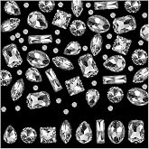 HMCEY 240 Pieces Crystal Rhinestones for Sewing, Rhinestones for Clothes, Rhinestones for Sewing, Rhinestones for Crafts, Rhi
