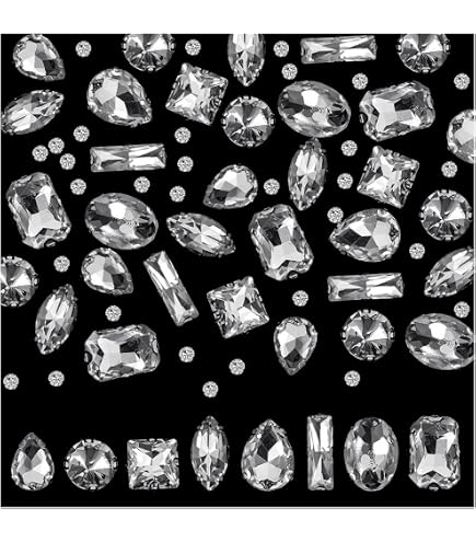 Applicazione Con Strass Neri Per Abiti Da Sposa E Cerimonie - Toppa Da Cucire 160x100 Mm - Accessorio Moda Brillante - 5