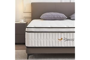Hiepunos 5FT King Size Mattress, 10.2 INCH King Memory Foam Sprung Mattress Medium Firm,Comfortable Sleep for Back Pain Relief and Heavy Sleeper(150x200x26cm)