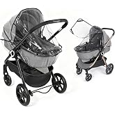 Orzbow Plastic Rain Universal Pushchair, Transparent | Large Window for Easy Access, Plastic Rain Carrycot Universal, Easy to