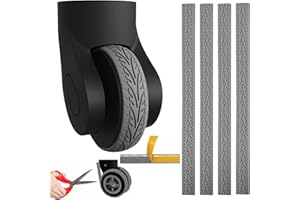 Kakveiai Lot de 4 Housses de Roue pour Bagages, Silicone Protection Roulettes avec Réduction des Vibrations Sonores, pour la Plupart des Bagages à 8 Roulettes et Chaises