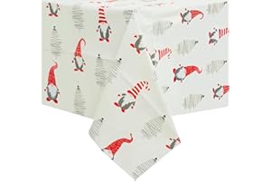 Mr Crimbo Wipe Clean PVC Vinyl Christmas Tablecloth Dining Xmas Cover 140x240cm Santa Trees
