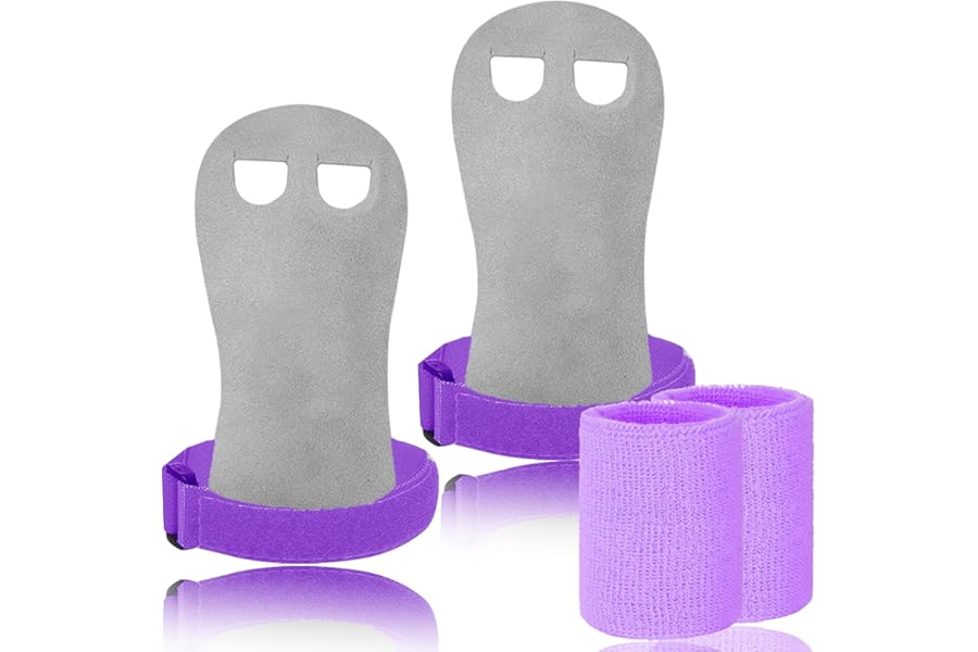 FINGER TEN Gymnastics Hand Grips Wristbands Sets for Girls Youth Kids, Bar Grips Palm Protection Wrist Support for Kettlebells Sport Tennis Workout Exercise Yoga Athletic