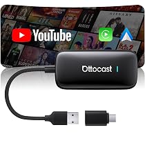 OTTOCAST Play2Video Ultra Draadloze CarPlay & Android Auto Adapter – AI Box Met Video Streaming, WiFi 6, Bluetooth 5.4, 4GB+32GB