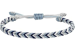 JENDEAR SHINE Corde Bracelet Dames Filles, Corde Tissée à la Main Dégradé de Couleur Réglable, Fête en Plein Air Couple Amitié Cadeau d'Anniversaire.