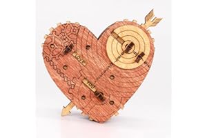 iDventure Tin Woodman's Heart - scatola di gioielli - matrimonio, anniversario, San Valentino - salvadanaio - scatola misteriosa - puzzle 3D in legno - regali originali - puzzle per adulti - cofanetti