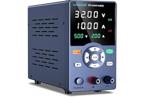 NANKADF Labornetzteil, 0-32V 0-10A DC Geregeltes Netzteil Hochpräzise 4-stellige LED-Anzeige mit USB-Schnellladefunktion/Ausgangstasten Labor netzteil