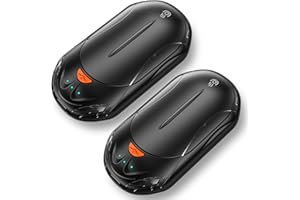 Scaldamani Elettrico 6000mAh, OUTJUT 2 Pezzi USB Scaldamani Ricaricabile Portatile con 3 Livelli di Riscaldamento, Ricarica Rapida per Caccia, Golf, Campeggio