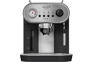 Gaggia RI8525/01 Carezza Deluxe Ręczny ekspres do kawy mielonej i strąków, 230V, 50Hz, 1900 W, szary/czarny