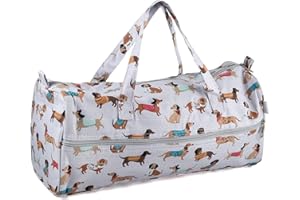 Hobby Gift Exclusive Knitting Bag Project Storage Travel Case Yarn Holder Crochet Bag 16 x 43 x 19cm