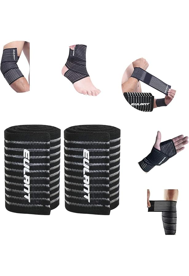 Lot De 5 Bandes De Compression élastiques 10 Cm X 4,5 M - Lavables, Réutilisables - Pour Sport, Blessures - 4