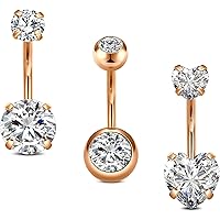 Piercing Ombelico In Argento 925 Con Cristalli - Gioiello Ipoallergenico E Regalo Elegante - Foto 8